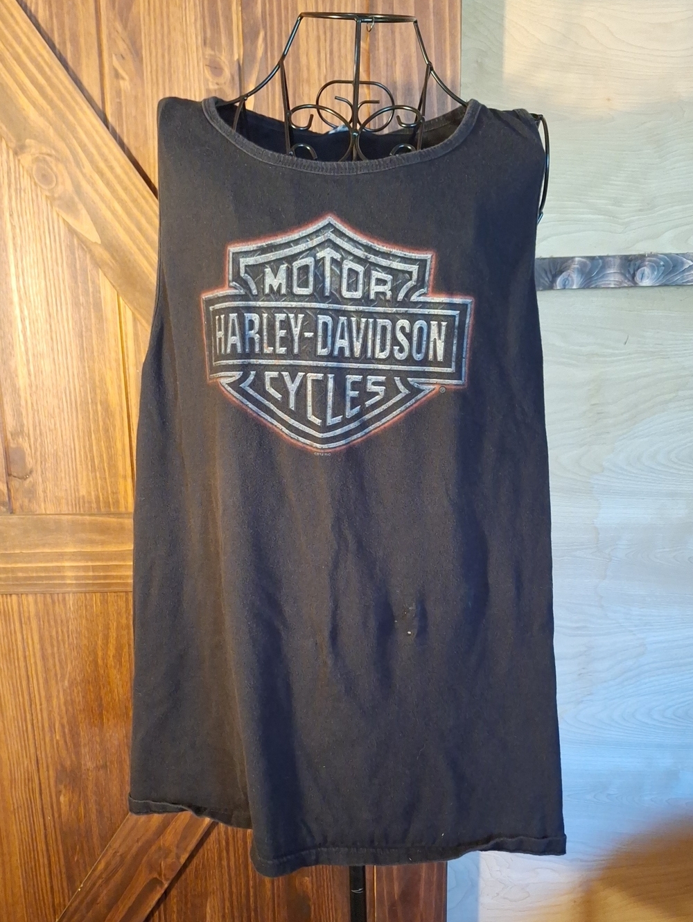 Harley-Davidson Black Tank Top with Faded Logo